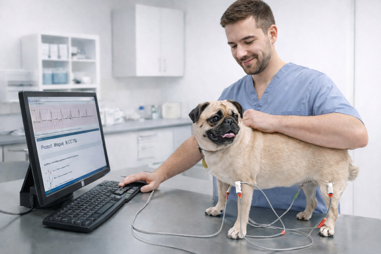 Plataforma de cursos de eletrocardiografia veterinária